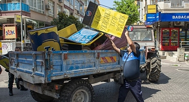 Yenişehir Belediyesi kaldırım ve yol işgallerine geçit vermiyor