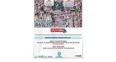 Cumhuriyet Parkı otobüs durağının yeri değiştirildi